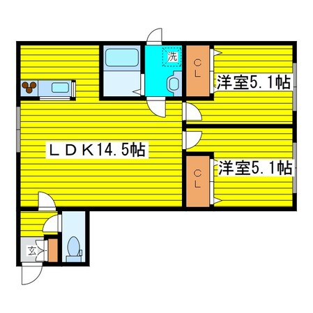 環状通東駅 徒歩12分 2階の物件間取画像